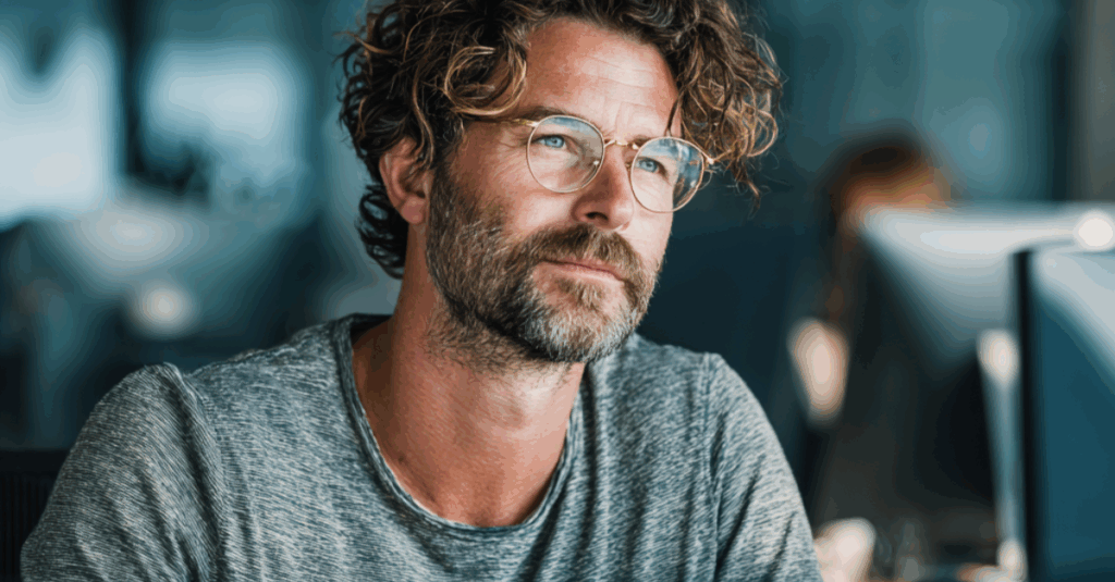 Homme travaillant sur son ordinateur