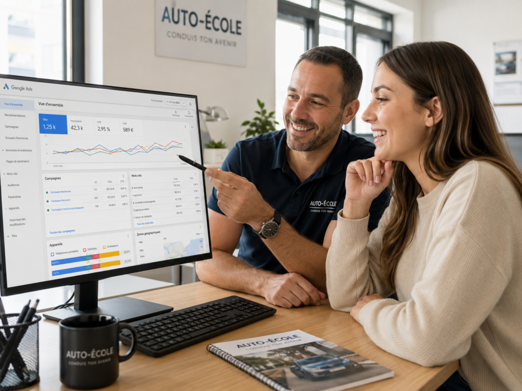 Campagne Google Ads auto-ecole